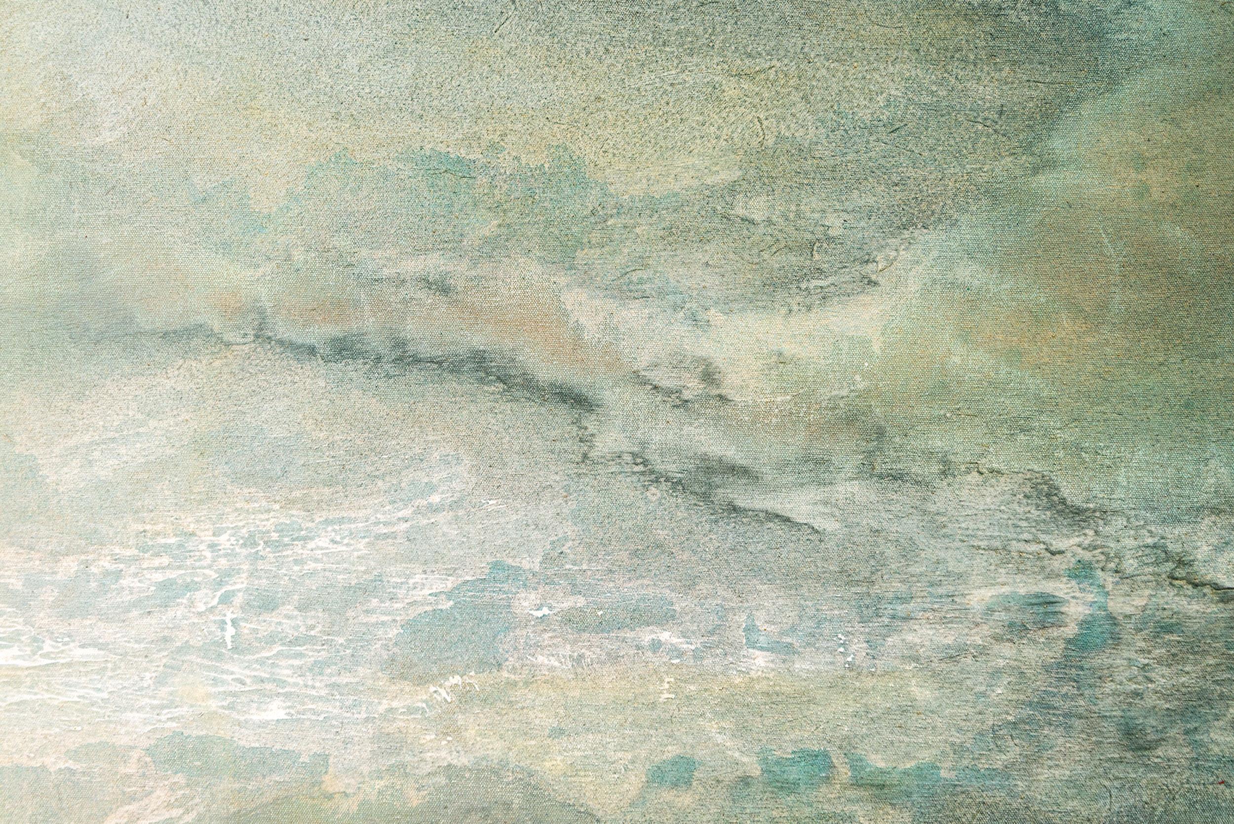 Mares del Amanecer - paisaje contemporáneo y abstracto, acrílico sobre lienzo en venta 1