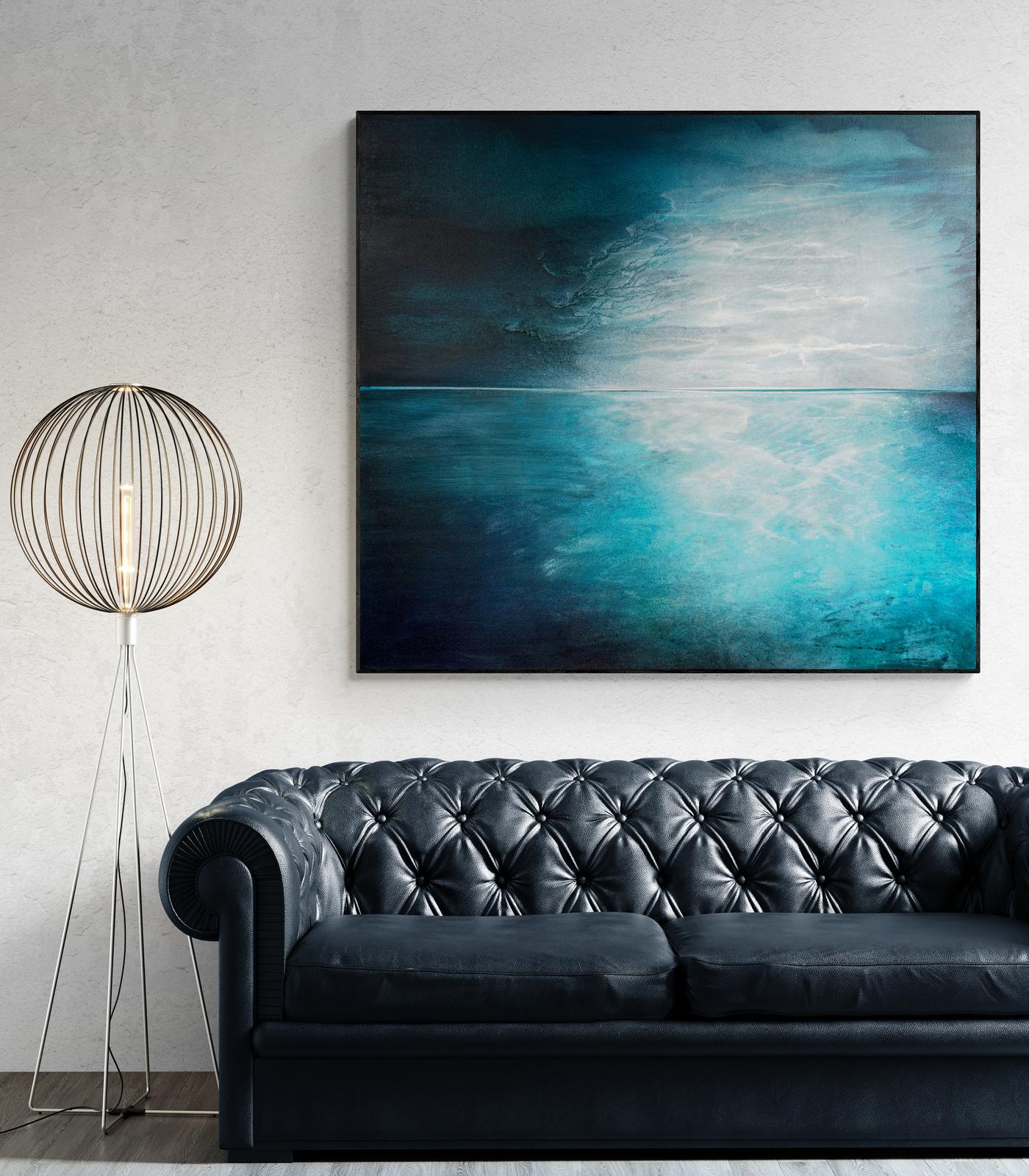 Arterias Eternas - fresco, gestual, contemporáneo, paisaje, acrílico sobre lienzo en venta 4