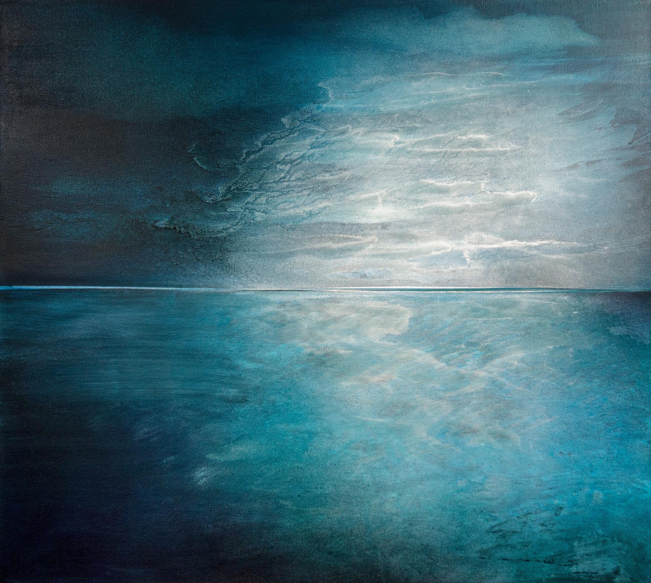 Arterias Eternas - fresco, gestual, contemporáneo, paisaje, acrílico sobre lienzo - Painting de Sasha Rogers