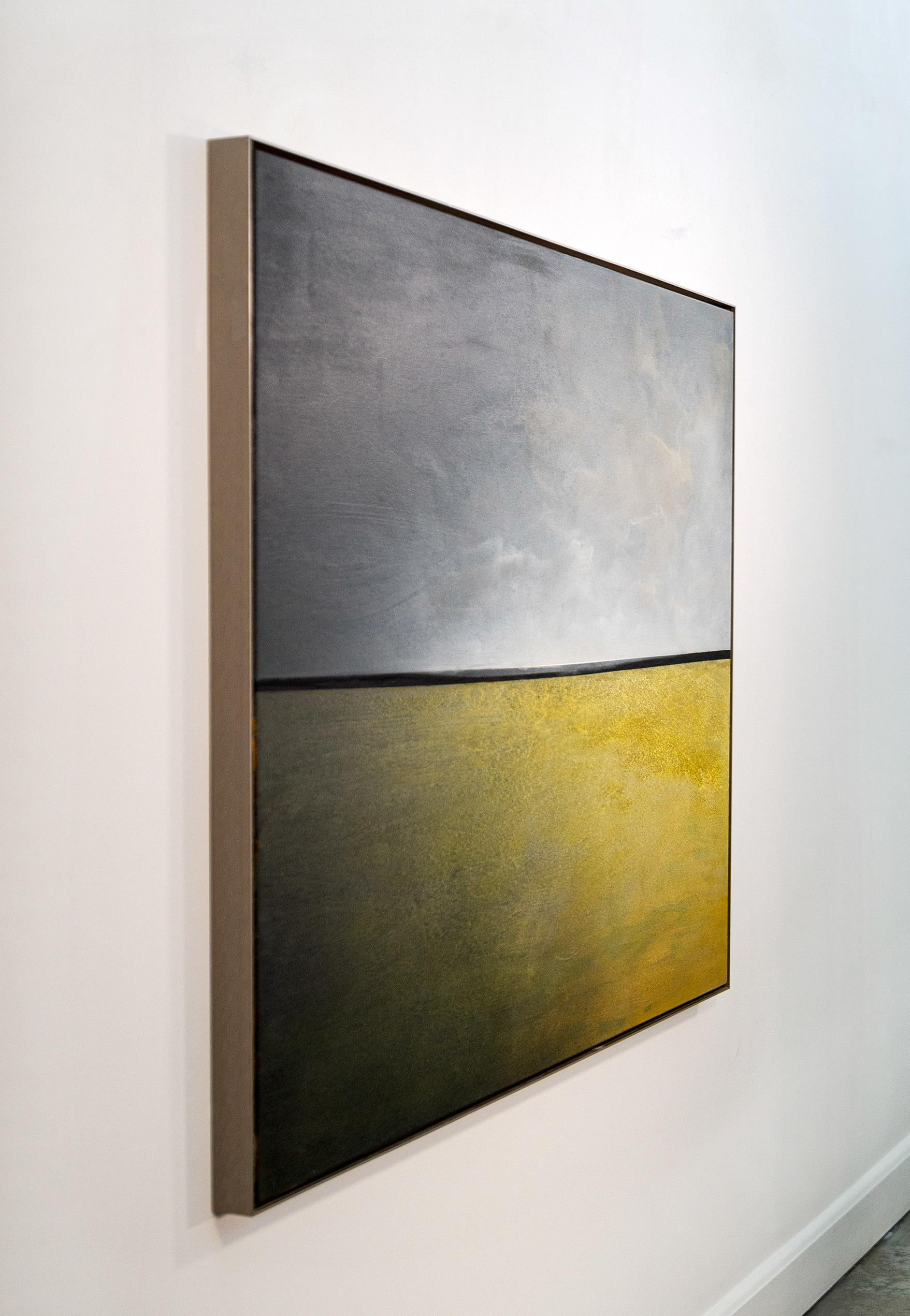 Haze - chaude, gestuelle, contemporaine, paysage, acrylique sur toile - Contemporain Painting par Sasha Rogers