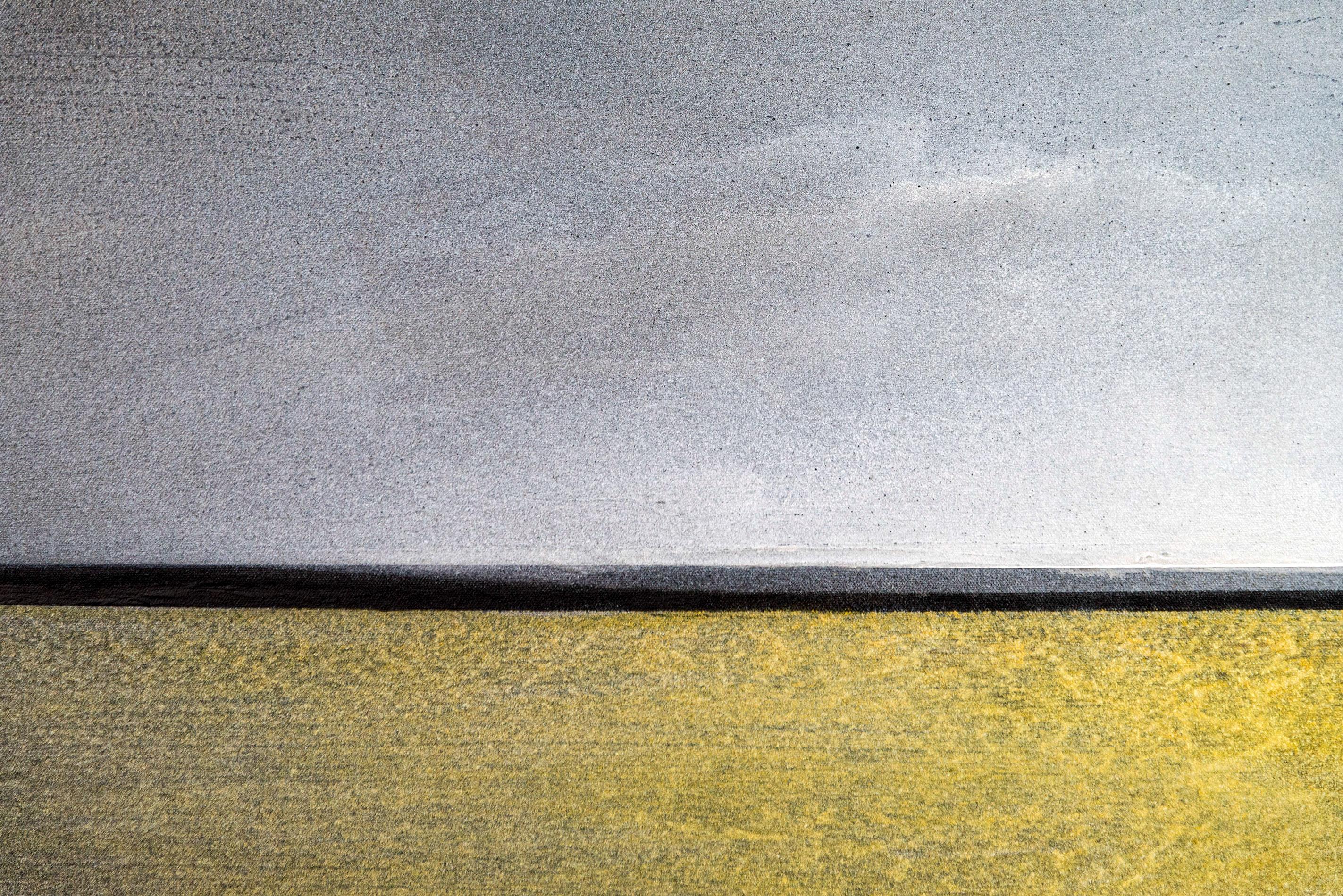 Haze - chaude, gestuelle, contemporaine, paysage, acrylique sur toile en vente 3