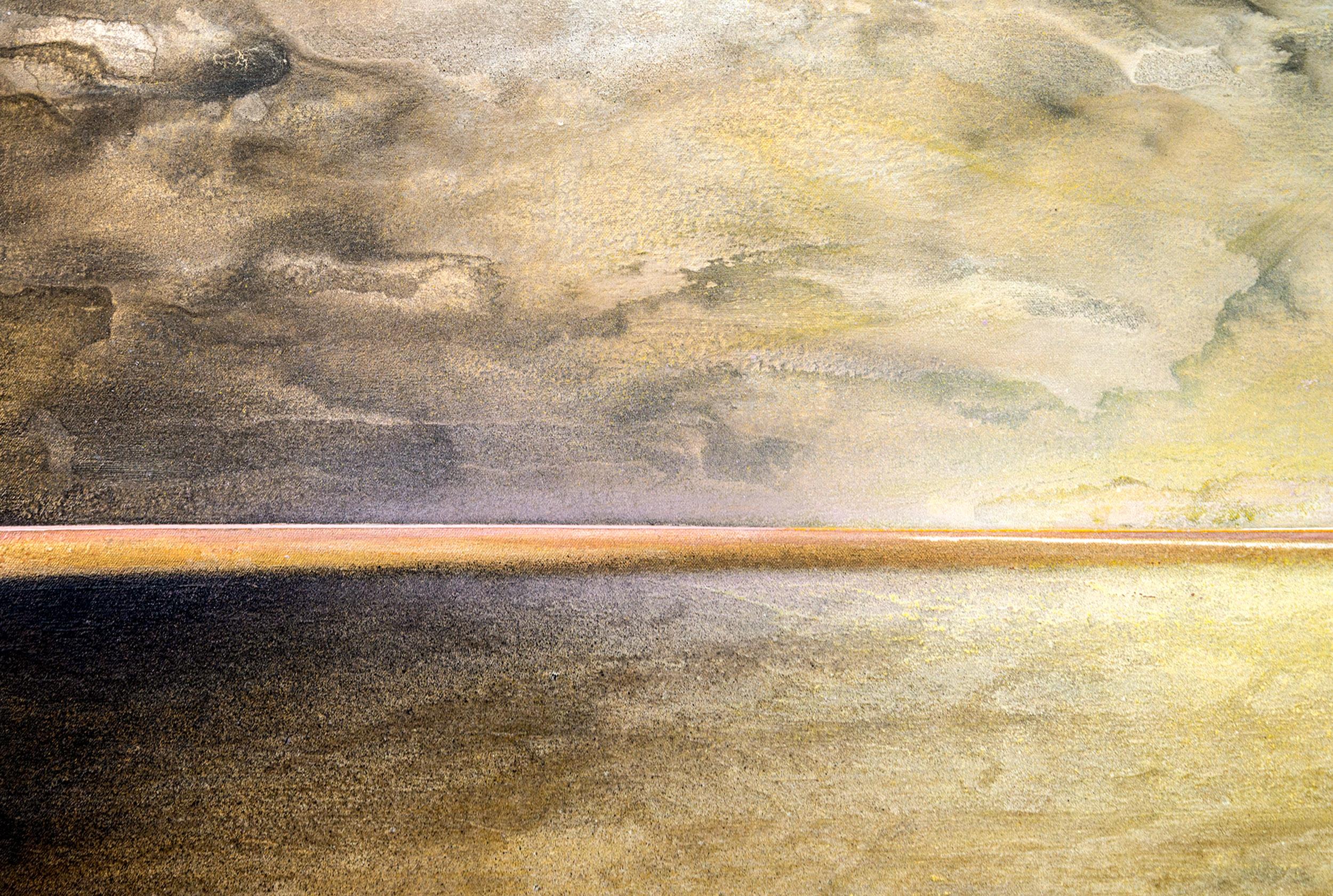 Este cuadro contemporáneo, un paisaje abstracto, es obra de la artista canadiense Sasha Rogers.

La visión infinita de un paisaje de pradera ha influido durante mucho tiempo en la obra de arte contemporánea de Sasha Rogers. Capas de sutil color y