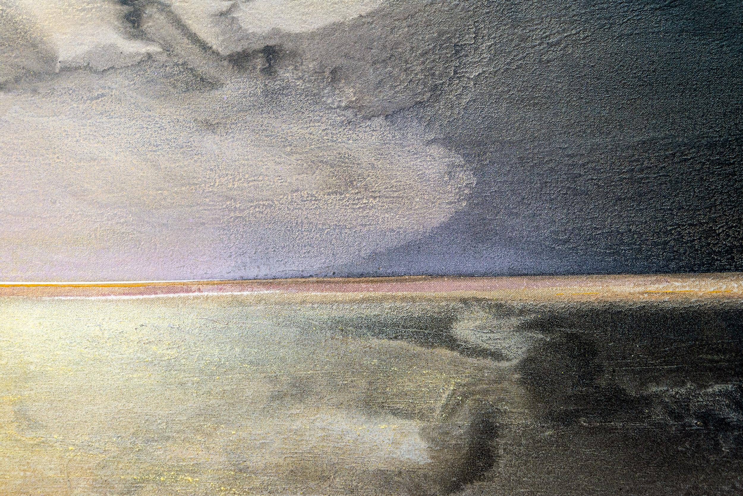 Sombras de la pradera - dorado, contemporáneo, abstracto, pintura, acrílico sobre lienzo en venta 3