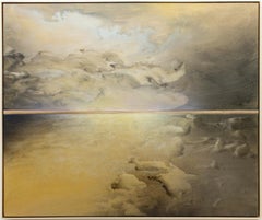 Prairie Shadows - gold, contemporary, abstract, painting, acrylic on canvas