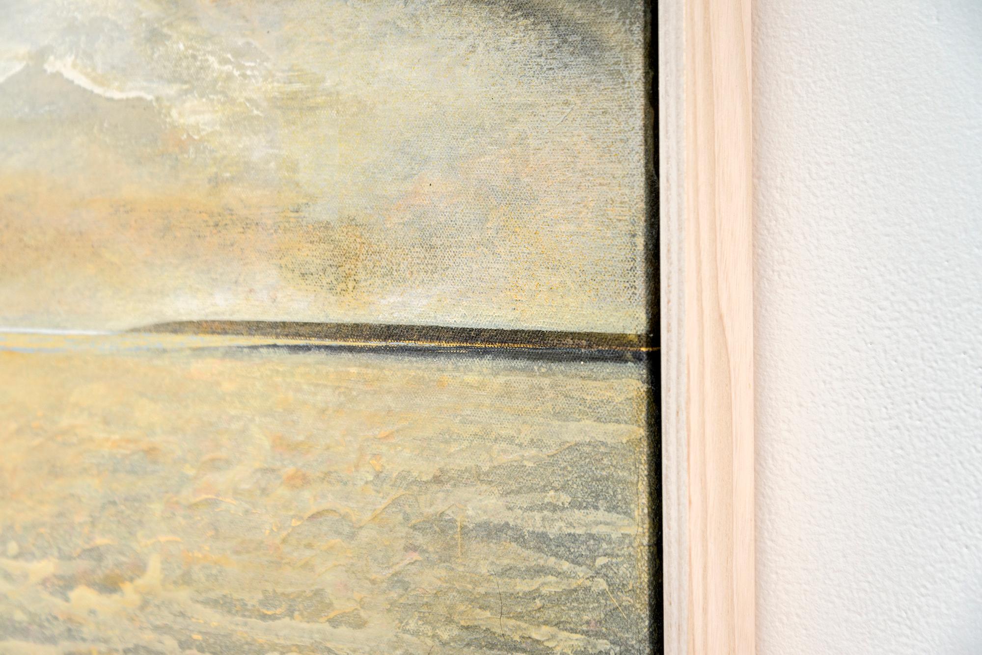 Tormenta de arena - amarillo, contemporáneo, abstracto, pintura, acrílico sobre lienzo - Painting Contemporáneo de Sasha Rogers