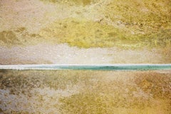 Luz Dispersa - dorado, contemporáneo, abstracto, pintura, acrílico sobre lienzo