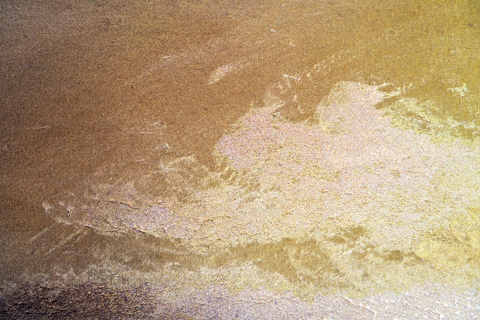 Luz Dispersa - dorado, contemporáneo, abstracto, pintura, acrílico sobre lienzo - Painting Contemporáneo de Sasha Rogers