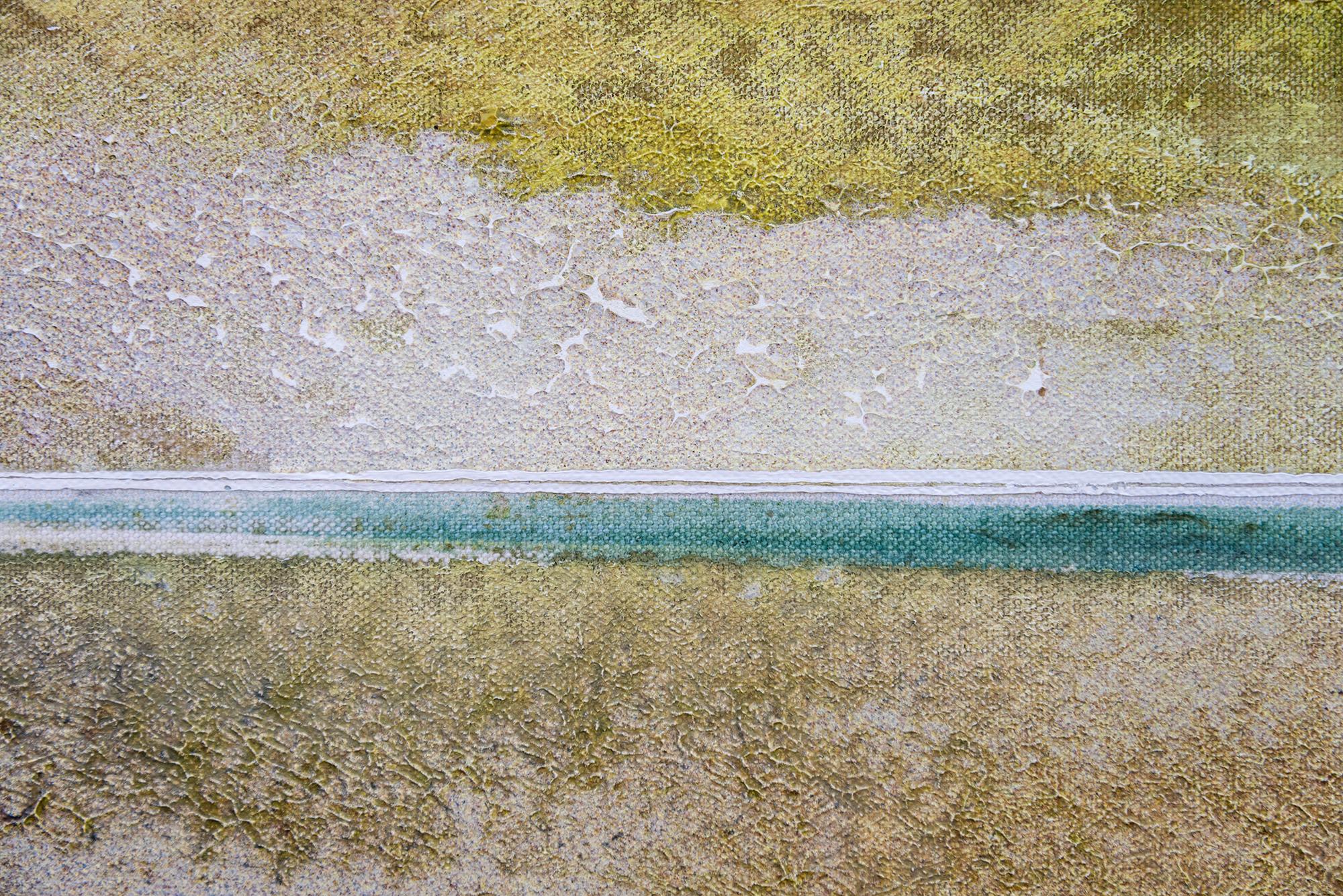 Luz Dispersa - dorado, contemporáneo, abstracto, pintura, acrílico sobre lienzo en venta 1