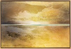 Scattered Light - gold, contemporary, abstract, painting, acrylic on canvas