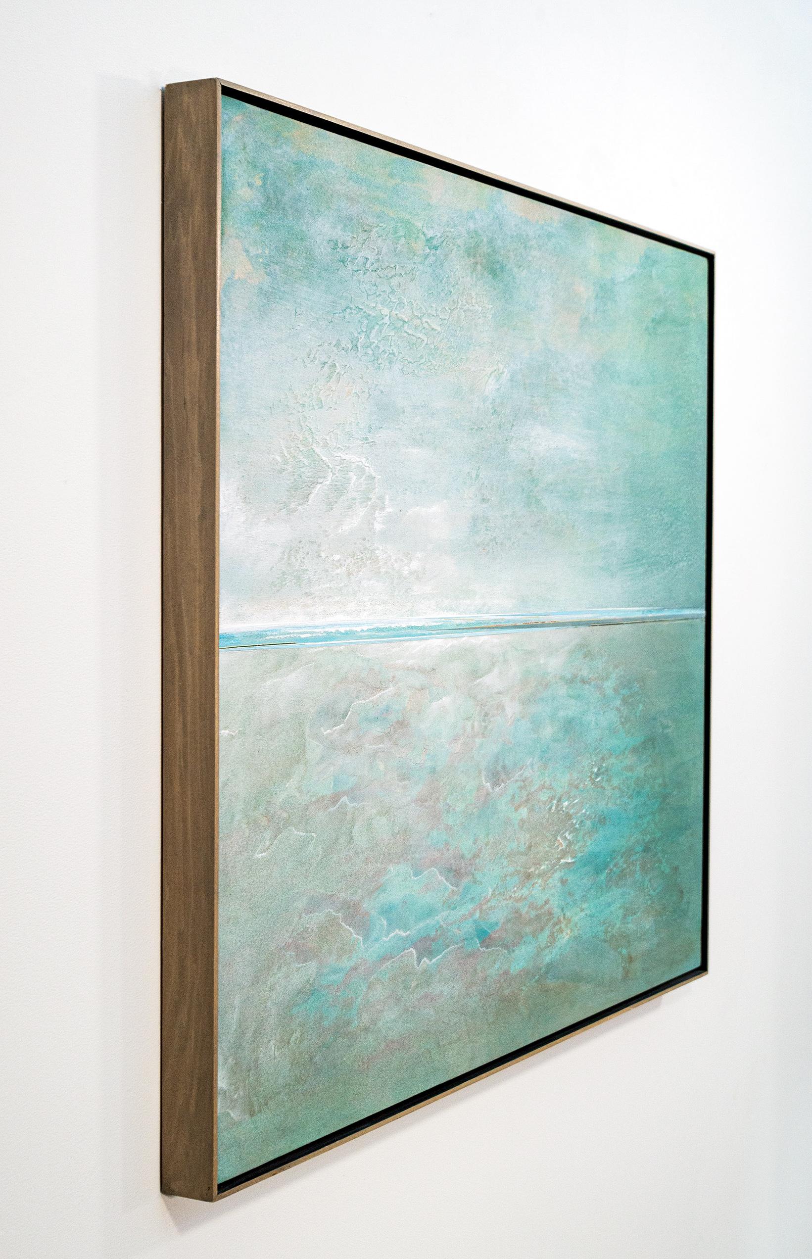 Canadian artist Sasha Rogers’ lyrical, luminous artwork can be found in collections internationally. Inspired by the beauty of the natural world, Rogers has been drawn to expressing the idea of a ‘horizon line’ that separates the colour field of her