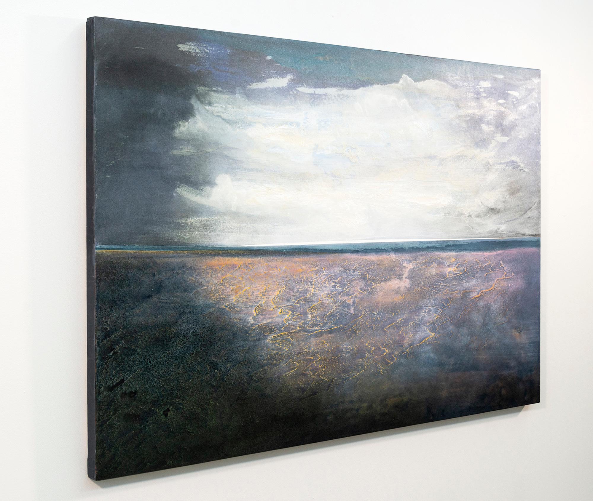 Vestigios - paisaje contemporáneo y abstracto, acrílico sobre lienzo en venta 4