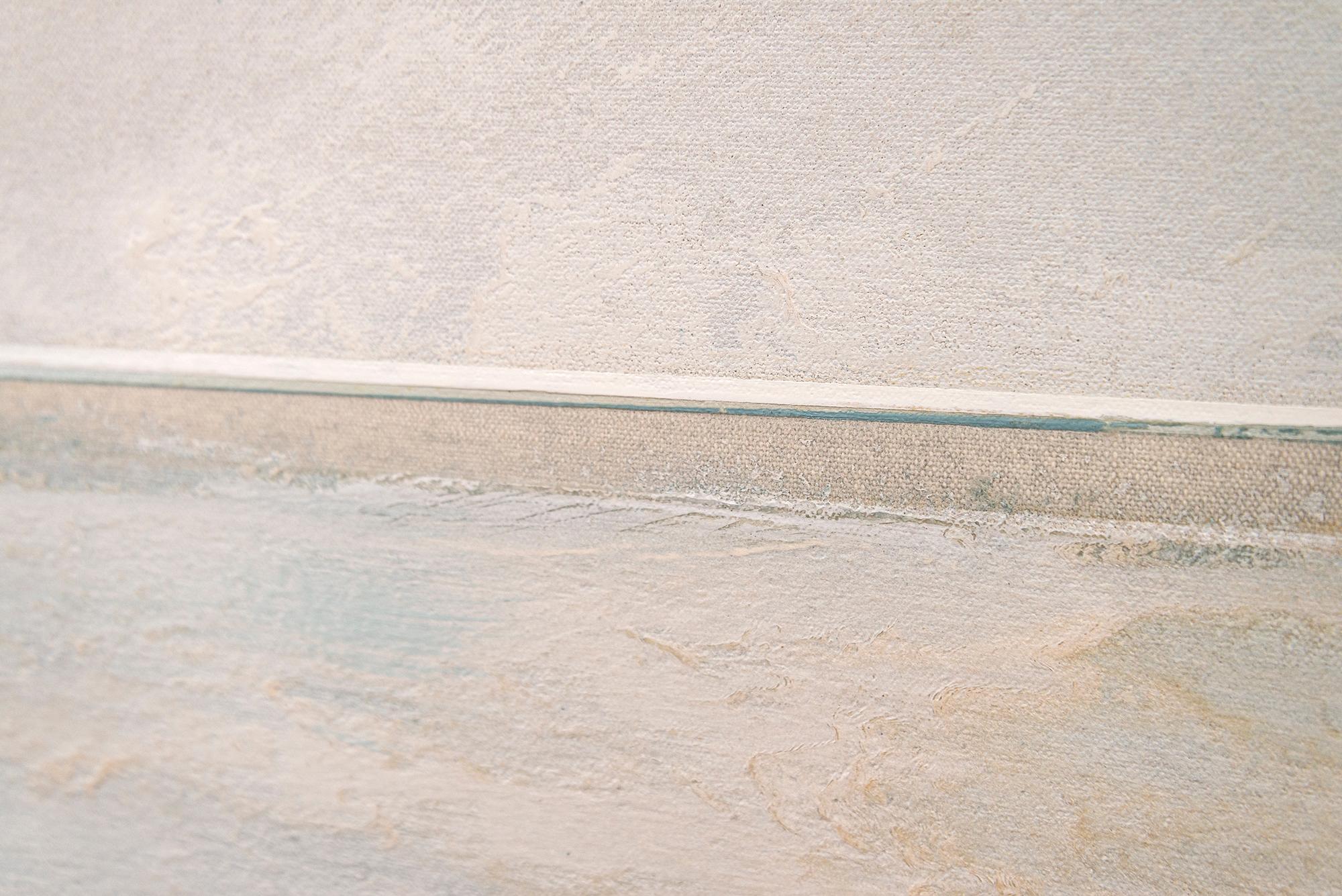 Lights - paysage abstrait contemporain, acrylique et fusain sur toile en vente 5