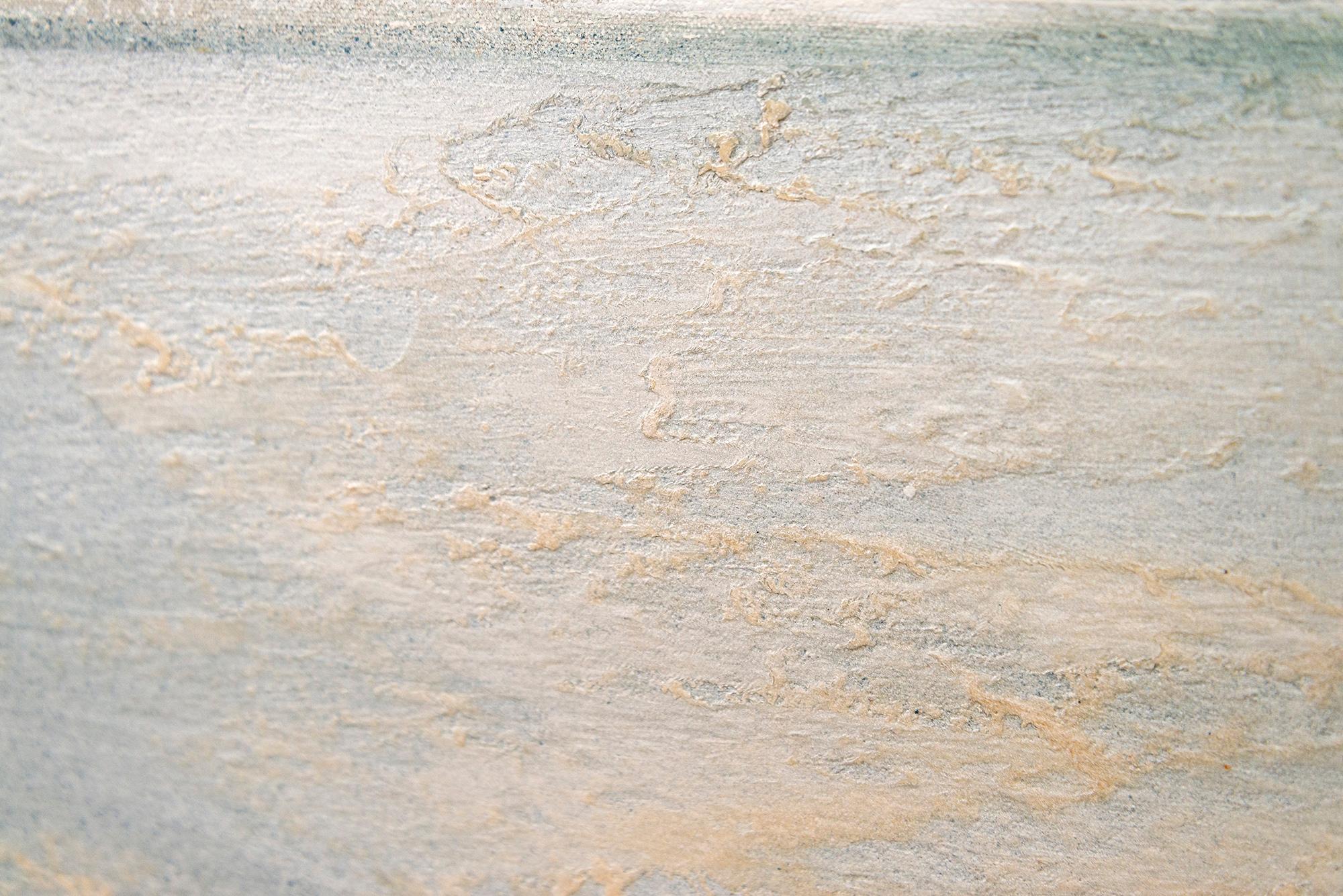 Lights - paysage abstrait contemporain, acrylique et fusain sur toile en vente 6