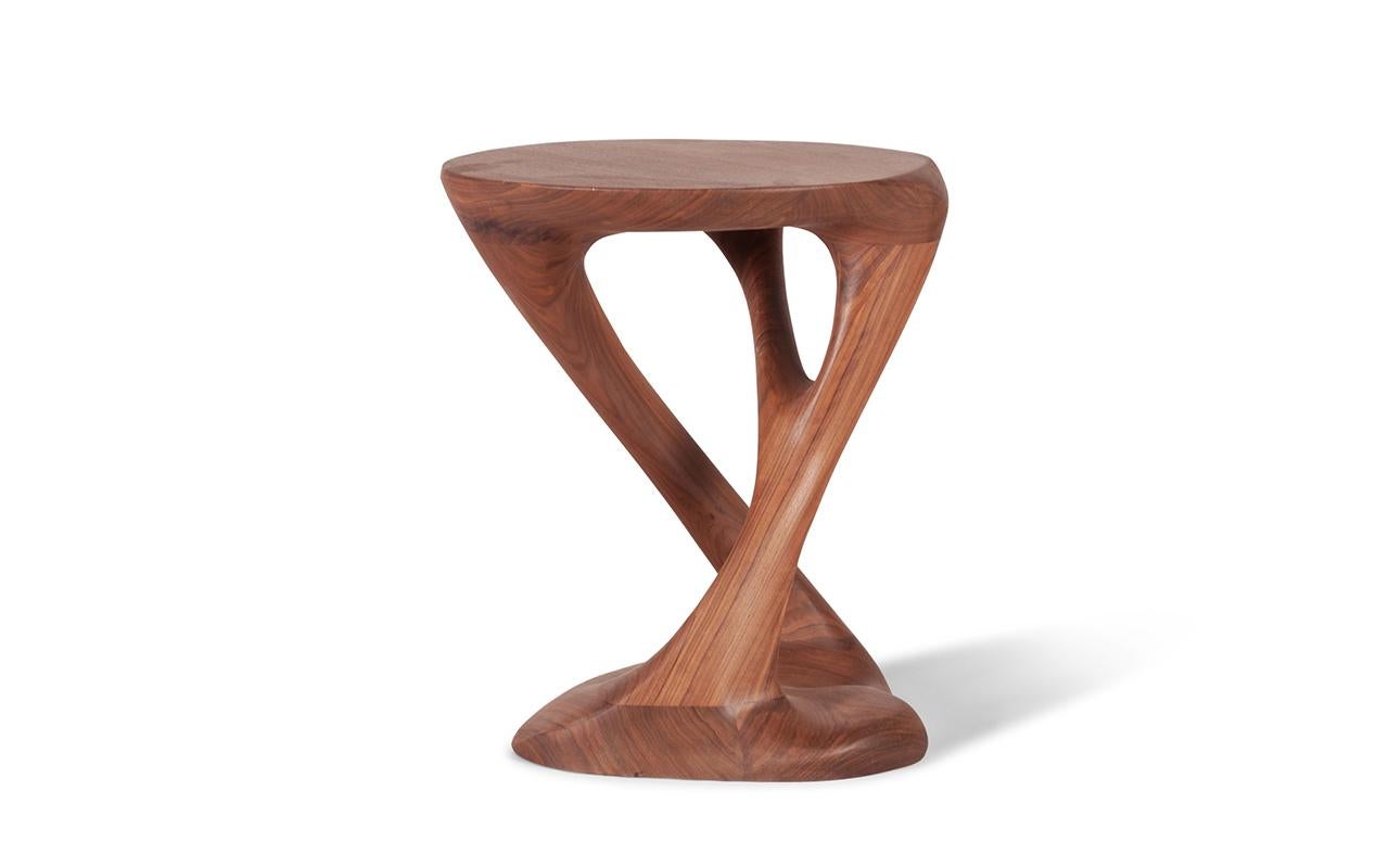 American Sasha Side Table, Solid Walnut Wood with Natural stain For Sale
