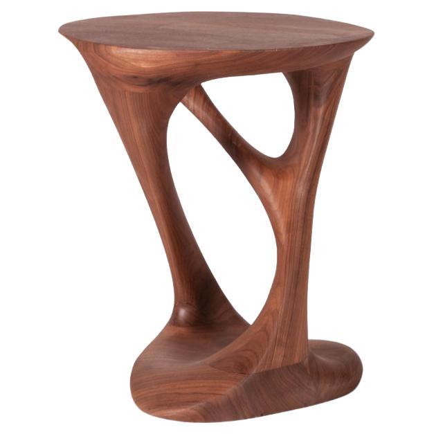 Sasha Side Table, Solid Walnut Wood with Natural stain For Sale