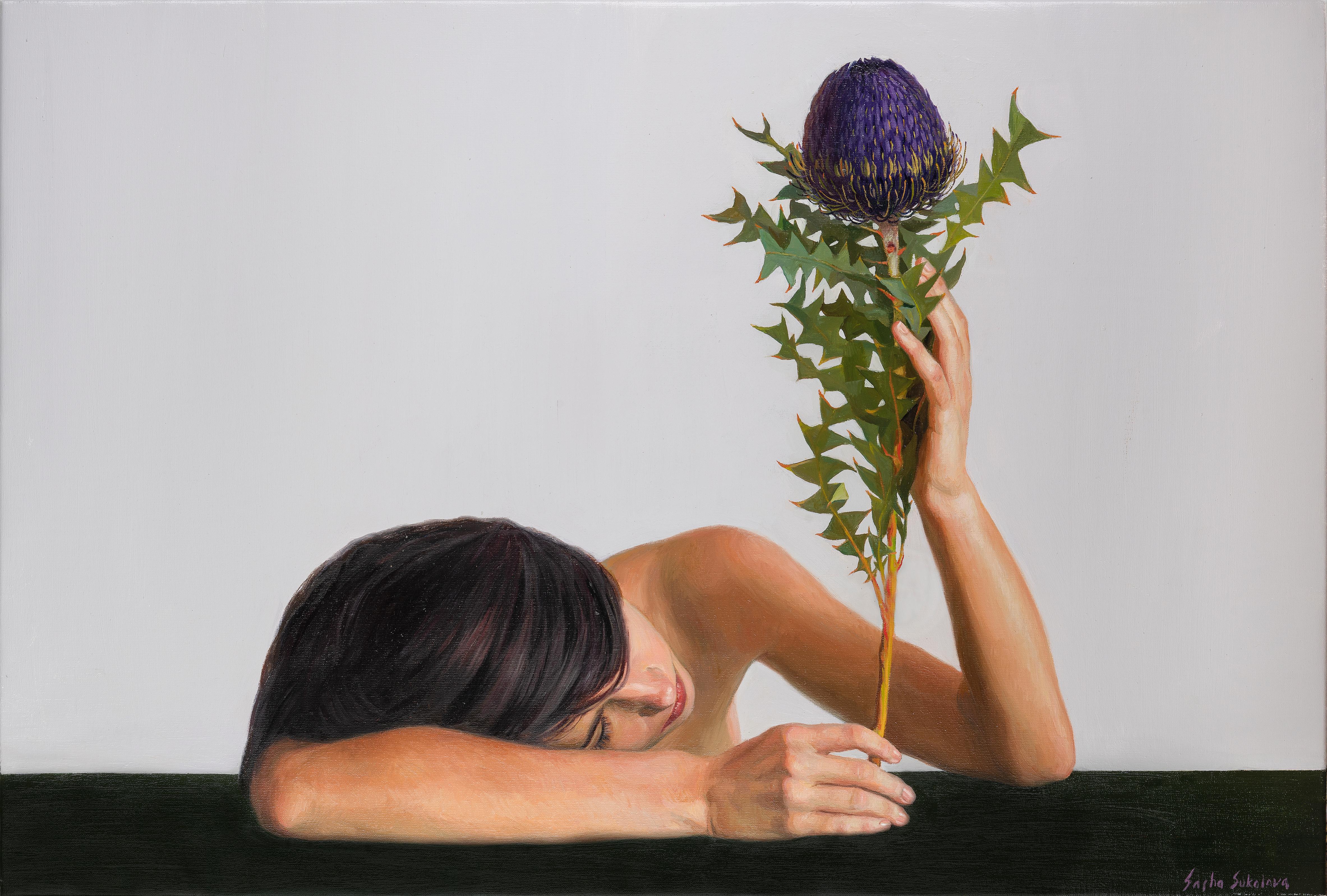 „Banksia“, Ölgemälde 27" x 39" Zoll von Sasha Sokolova