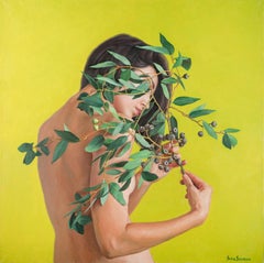 "Eucalyptus 2" Oil Painting 34.5" x 34.5" inch by Sasha Sokolova