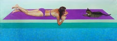 "Splash 4" Peinture à l'huile 28" x 79" inch par Sasha Sokolova