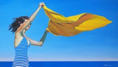 "Splash 5" Oil Painting 31.5" x 53" inch by Sasha Sokolova