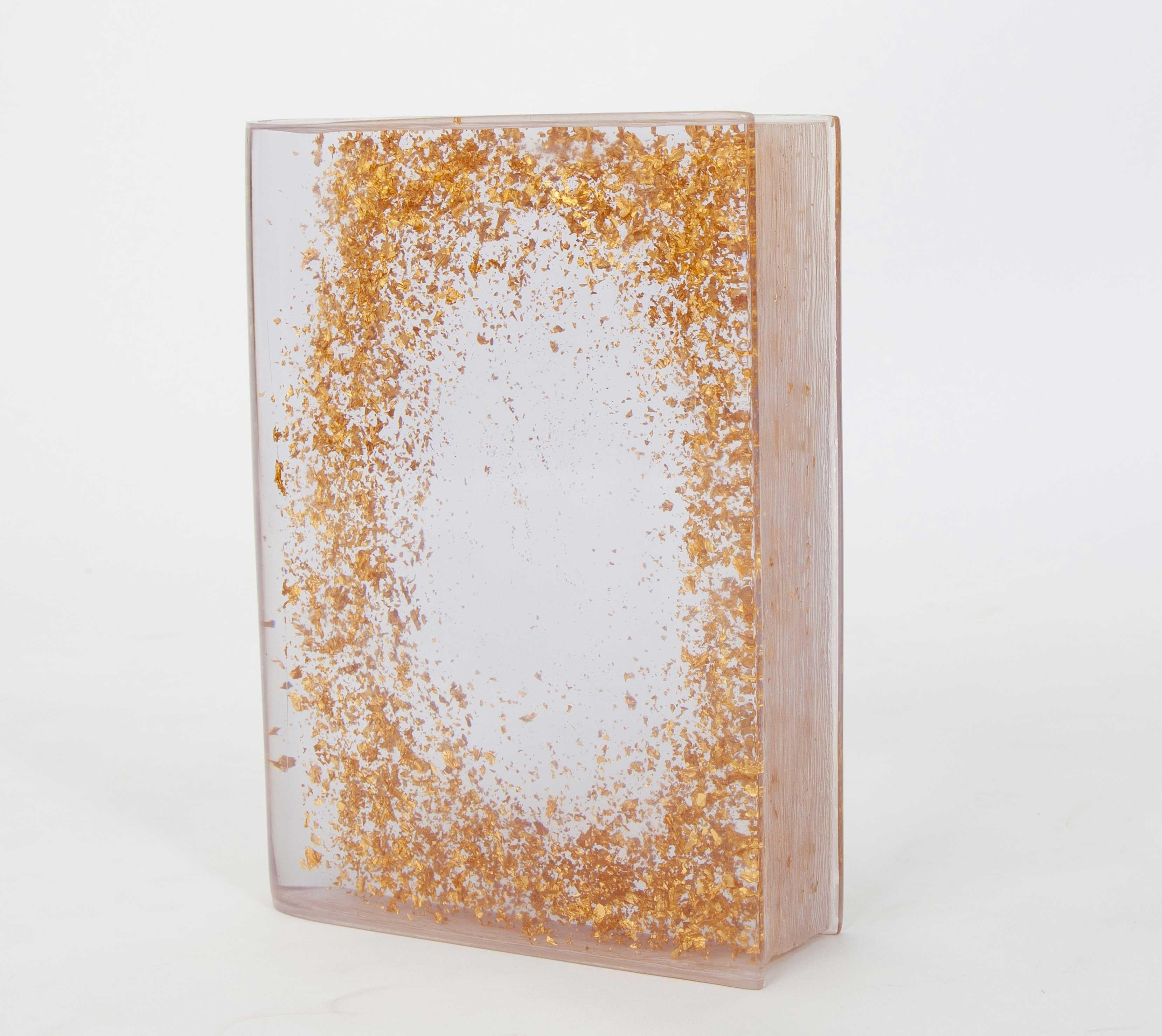 Sasha Sykes Abstract Sculpture - Gold Leaf Novel