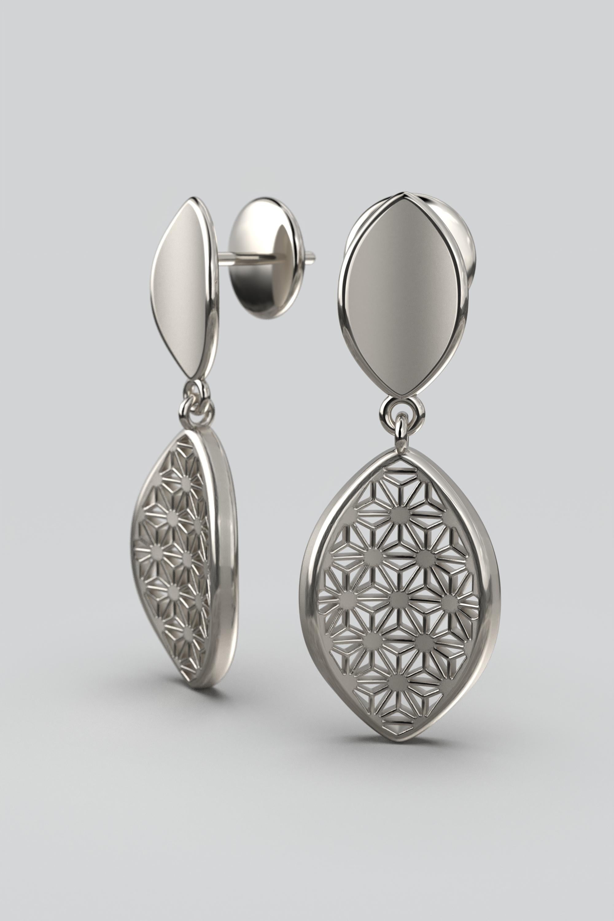 Boucles d'oreilles Sashiko en or 18 carats fabriquées en Italie par Oltremare Gioielli en vente 3