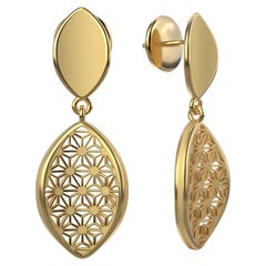 Boucles d'oreilles Sashiko en or 18 carats fabriquées en Italie par Oltremare Gioielli