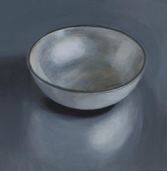 ''Silver Bowl'', Dutch Contemporary Still Life Painting with Silver Bowl 