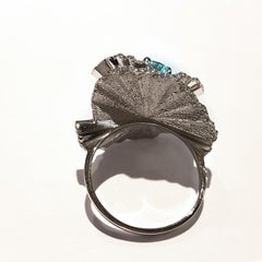 Sasonko 1.12 Carat Aquamarine Diamond 18 Karat White Gold Ring