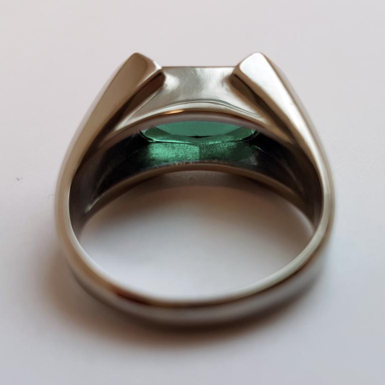 Sasonko 6.85 Carat Tourmaline Diamond 18 Karat White Gold Ring In New Condition For Sale In Baden-Baden, DE