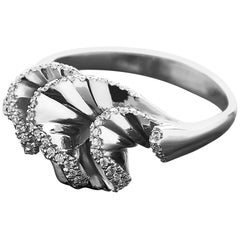 Sasonko Diamond 18 Karat White Gold Cocktail Ring