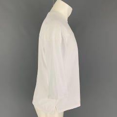 SASQUATCHfabrix Size M White Mesh Cotton Blend Crew-Neck T-shirt