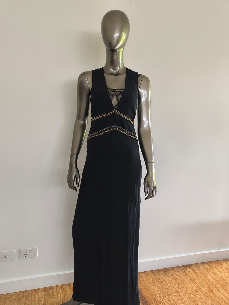 sass and bide silk dress Sass & Bide Silk Dress Birds Blue Velvet Open Back Tank Vintage Printed 42 6