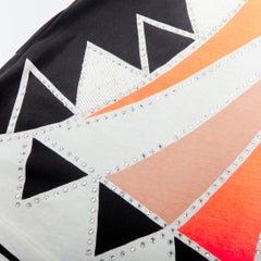 SASS & BIDE Love Shady neon orange black crystal embellished cotton tank S