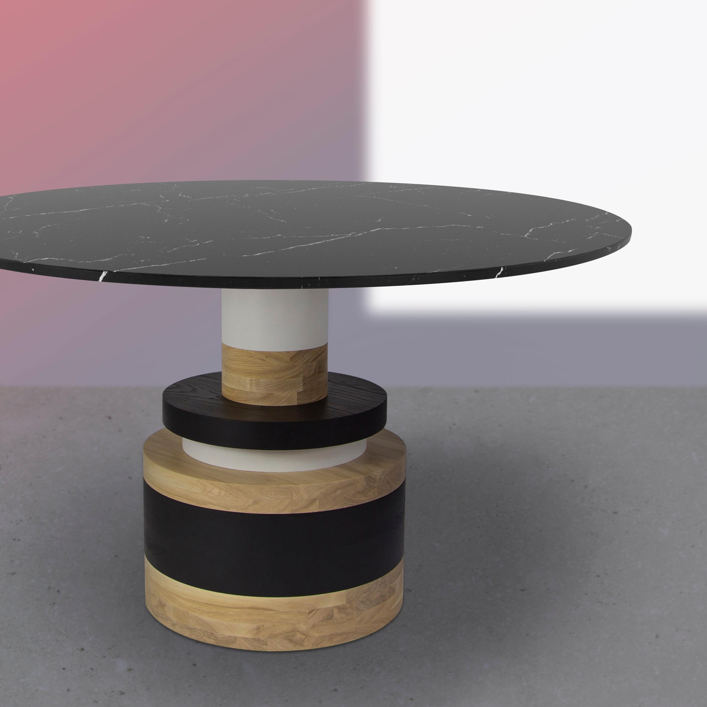 Sass Dining Table from Souda, Medium, Marble Top For Sale 3