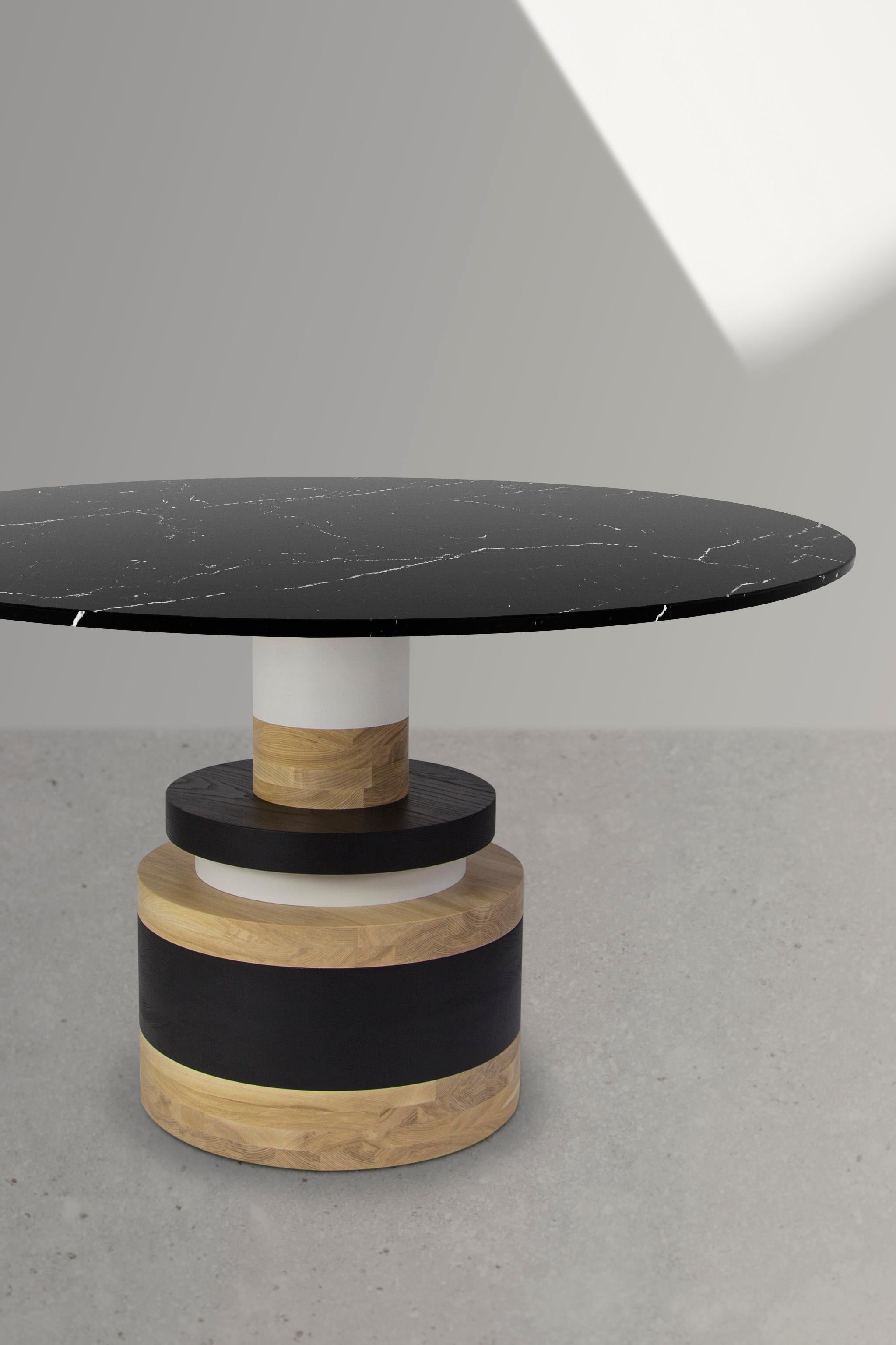Sass Dining Table from Souda, Medium, Marble Top For Sale 2