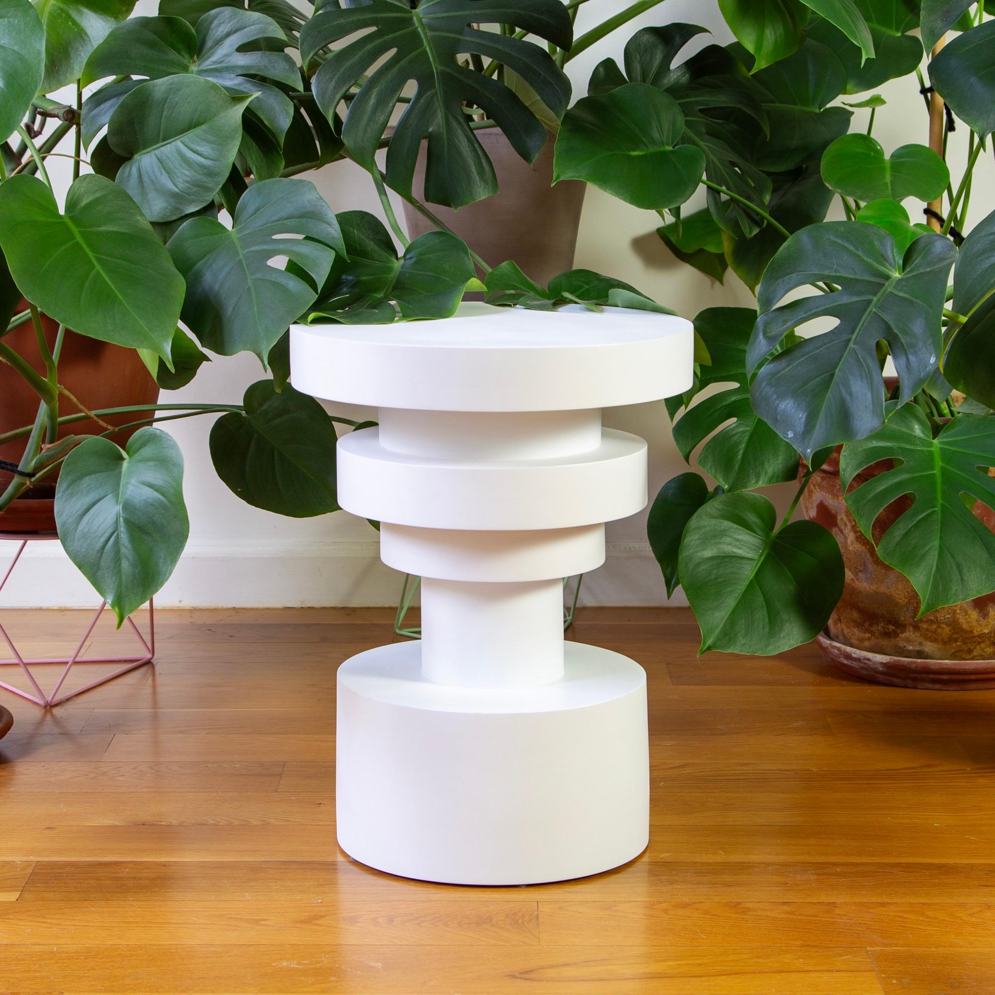 Modern Sass Nesting Tables from Souda, White, Wood Side, End Tables, Made to Order For Sale