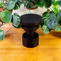 Sass Side Table from Souda, Short, Black, Wood End Table, Made to Order