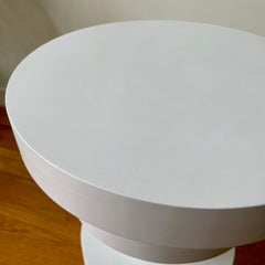 Sass Side Table from Souda, Short, White, Wood, Floor Model, In Stock