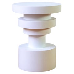 Sass Side Table from Souda, Short, White, Wood, Floor Model, In Stock
