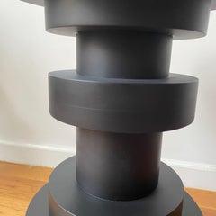 Mesa auxiliar Sass de Souda, Alta, Negra, Madera, Modelo de suelo, En stock