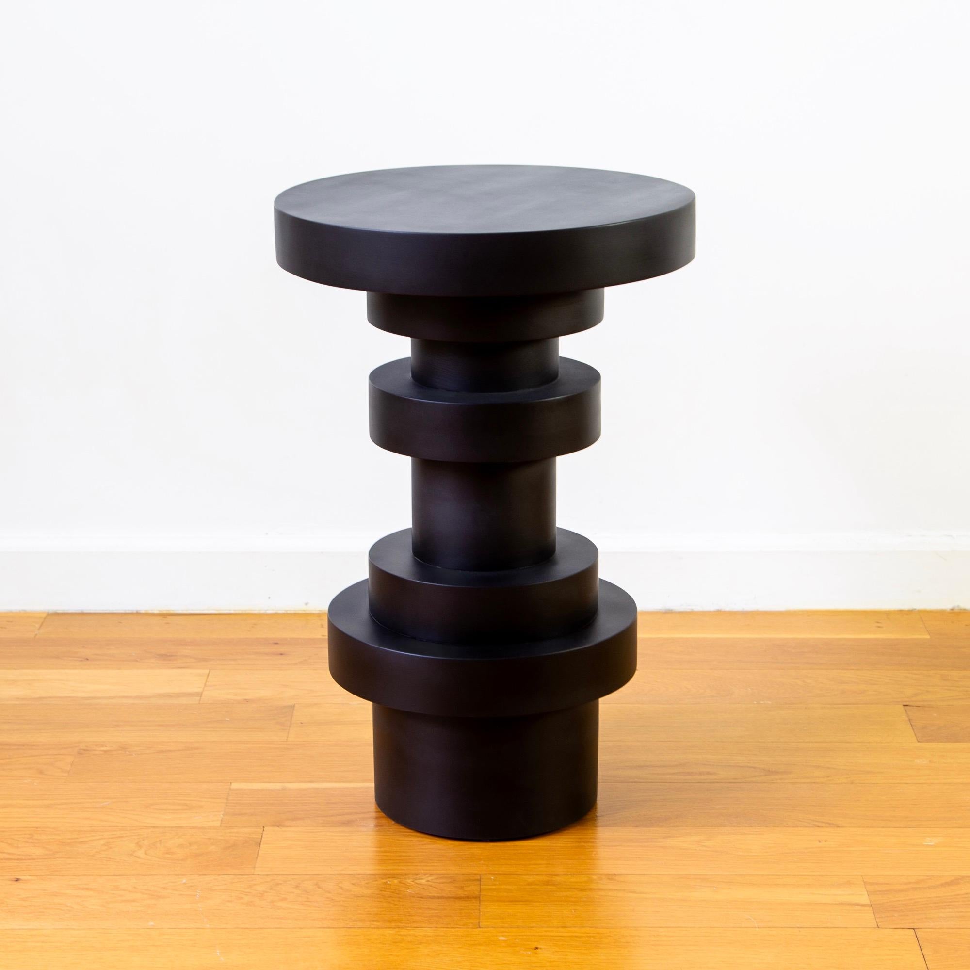 XXIe siècle et contemporain Sass Side Table from Souda, Tall, Black, Wood, Floor Model, In Stock en vente