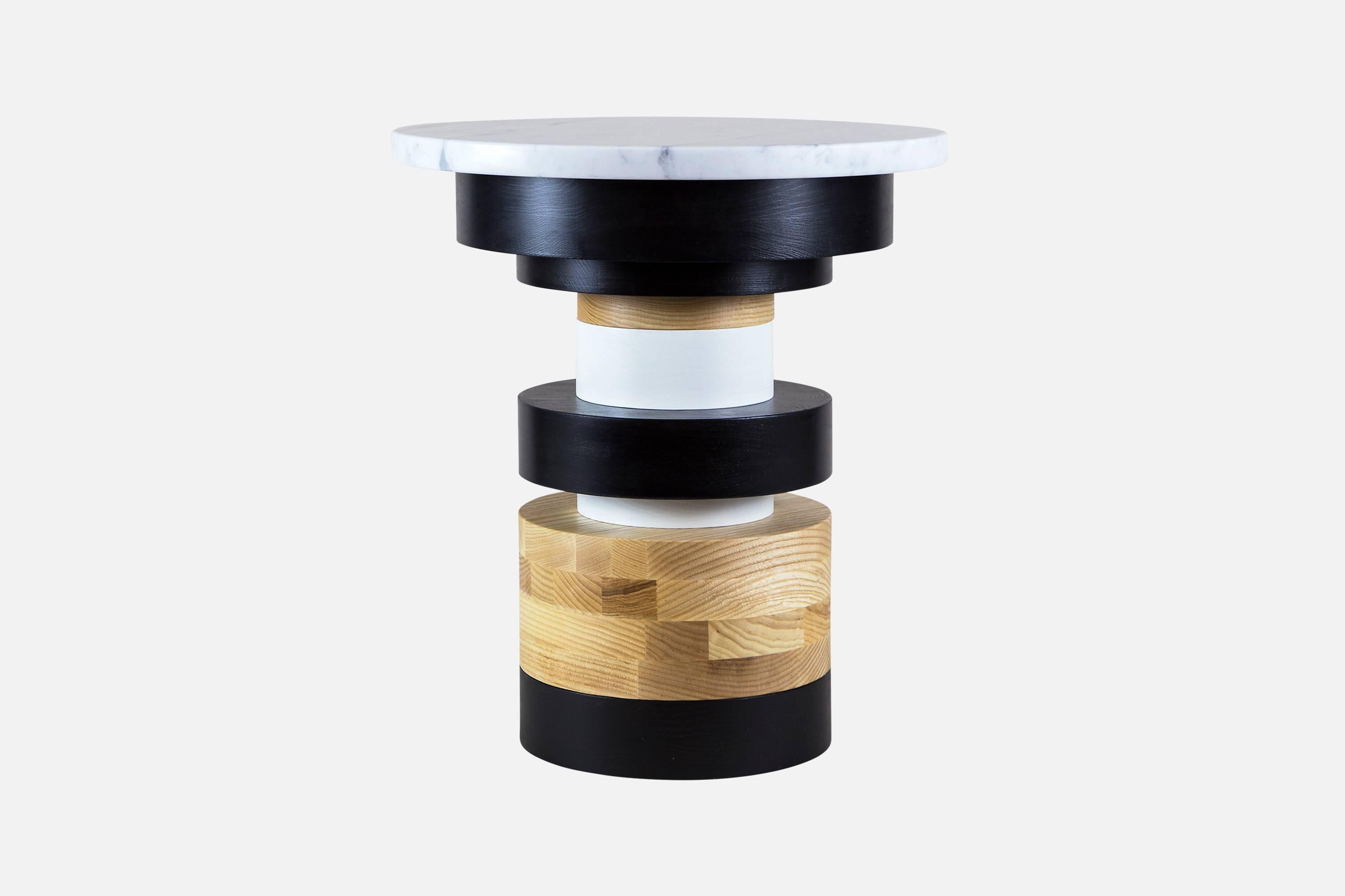 Modern Sass Side Table Pair from Souda, Tall and Medium, Made to Order For Sale