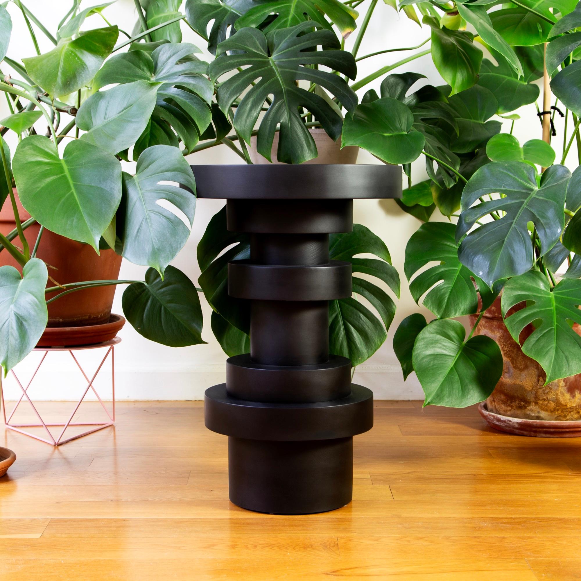 Sass Side Tables from Souda, Pair, Black, Wood End Tables, Made to Order im Angebot 5