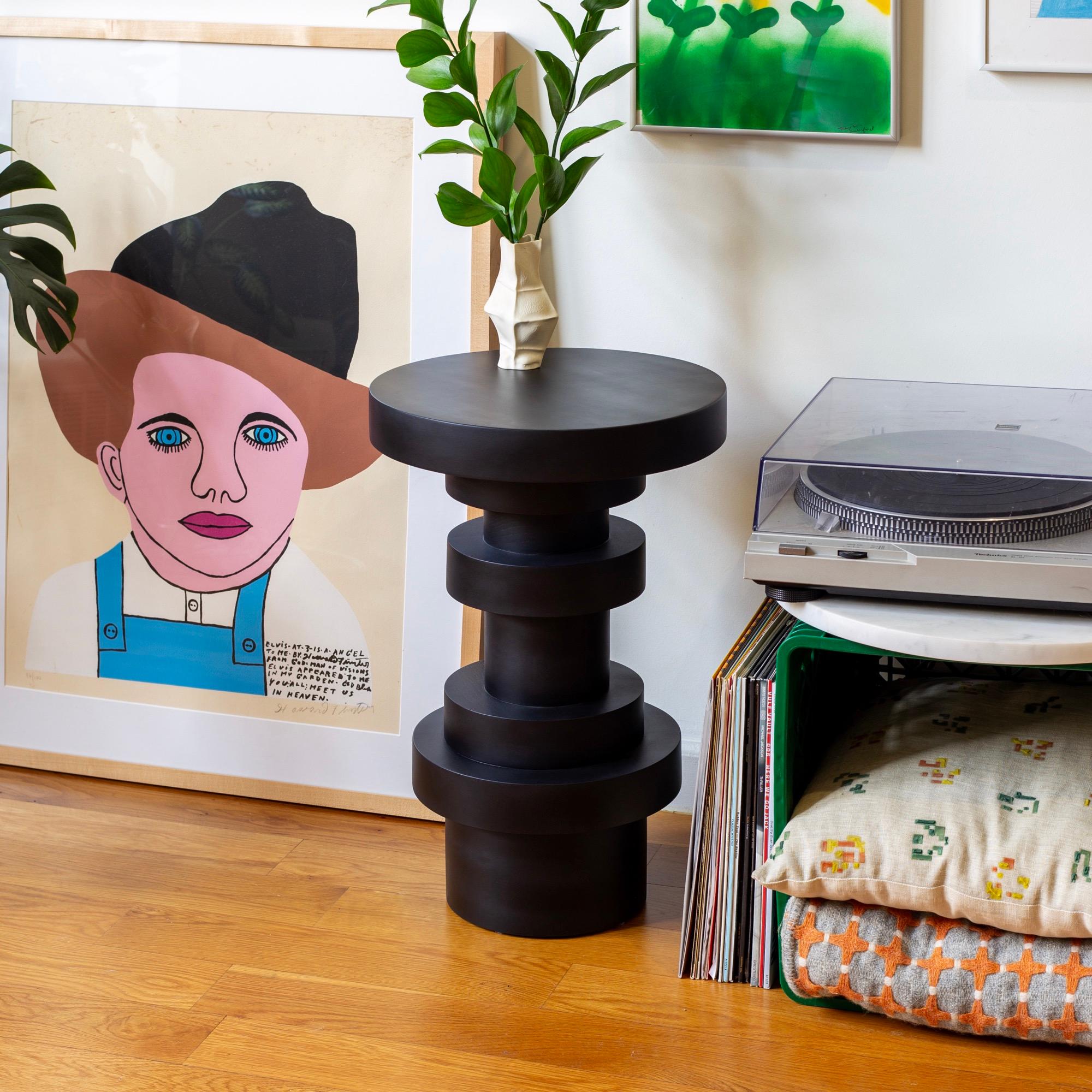 Sass Side Tables from Souda, Pair, Black, Wood End Tables, Made to Order im Angebot 6