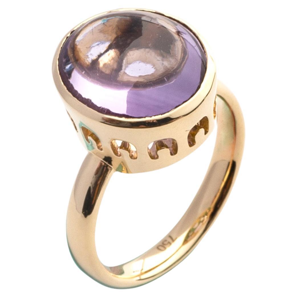 For Sale:  Sassi Fine Jewellery, Secret of Berenice, Amethyst Large Stack Yellow Gold Ring