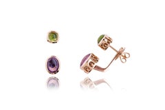 Sassi Fine Jewellery Secret of Berenice, Amethyst-Peridot Back to Front Earrings