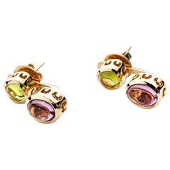 Sassi Fine Jewellery Secret of Berenice, Amethyst-Peridot Back to Front Earrings