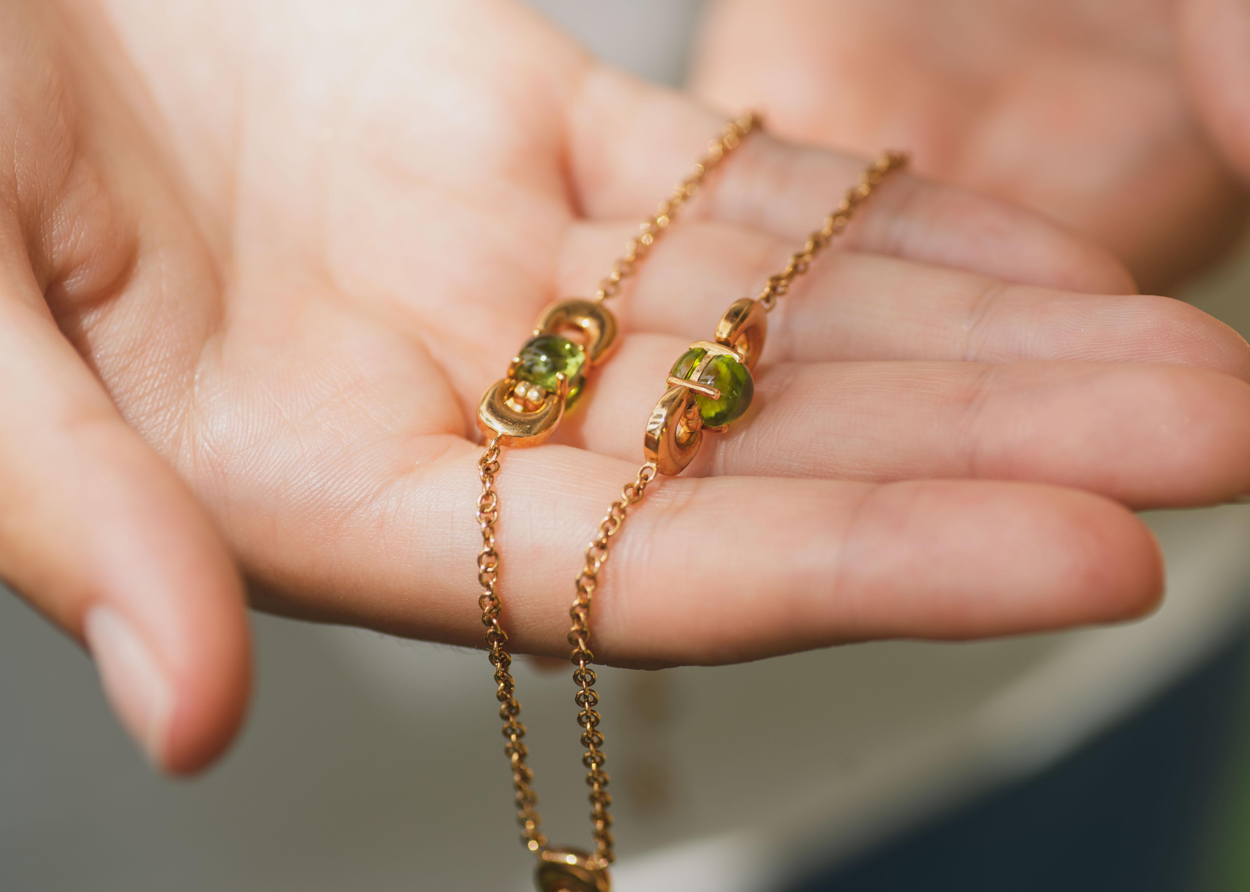 Sassi Fine Jewellery Secret of Berenice Lariat Necklace Amethyst Drops & Peridot For Sale 1