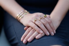 Sassi Fine Jewellery, Secret of Berenice, Peridot medium Stack Yellow Gold Ring