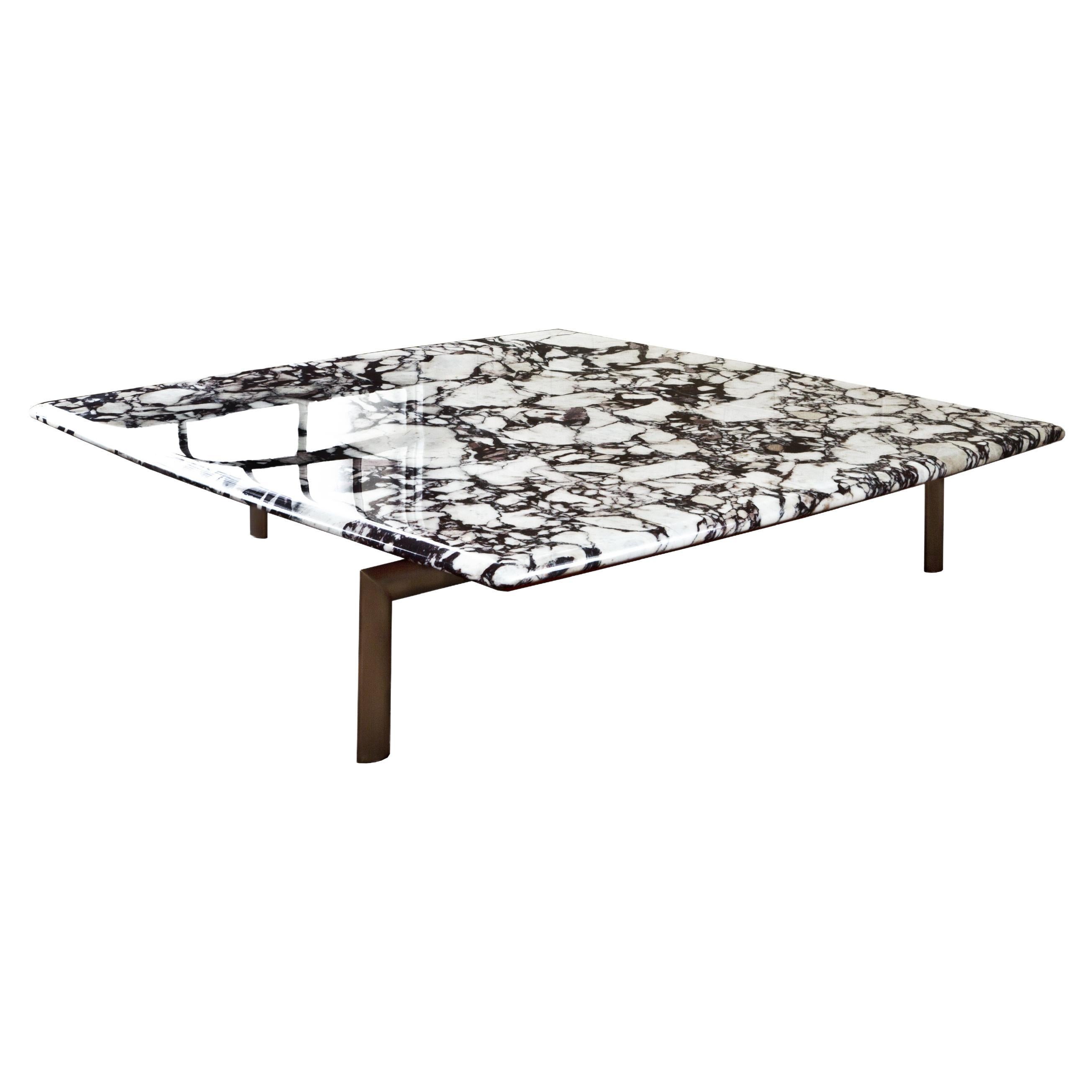 Table basse Sasso en marbre Glossy Breccia Medicea en vente